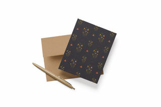 Marigold Boteh Blank Greeting Card