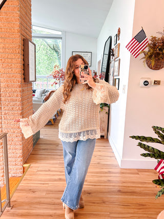 Mariah Lace Tunic Sweater