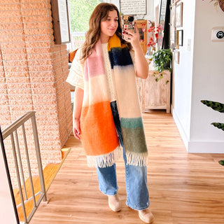 Oversized Scarf - Colorblock