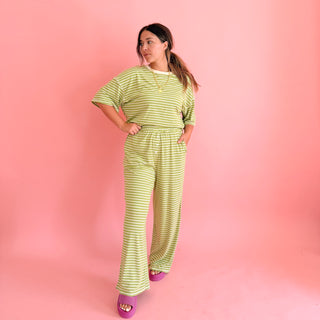 Green Striped Lounge Pants + Top