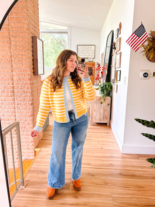 Yellow Striped Sweater