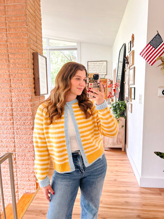 Yellow Striped Sweater