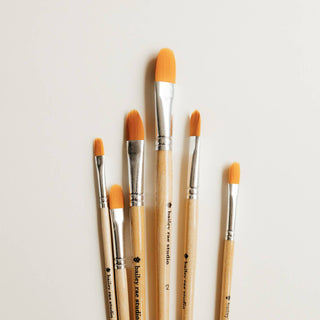 Filbert Watercolor Brush Set - 6 Piece