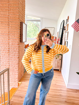 Yellow Striped Sweater
