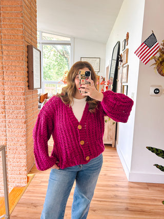 Very Berry Knit Cardigan