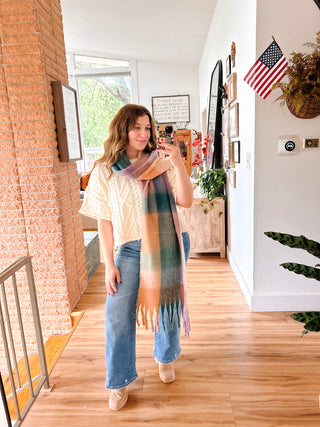Oversized Scarf - Teal