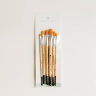 Filbert Watercolor Brush Set - 6 Piece
