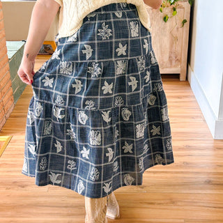 Birds of a Feather Midi Skirt