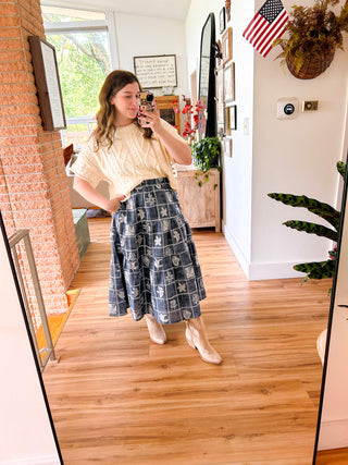 Birds of a Feather Midi Skirt