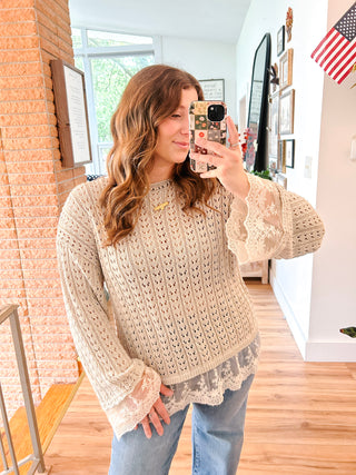Mariah Lace Tunic Sweater