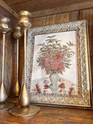 Red Hydrangeas Framed Wall Art