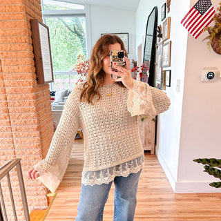 Mariah Lace Tunic Sweater