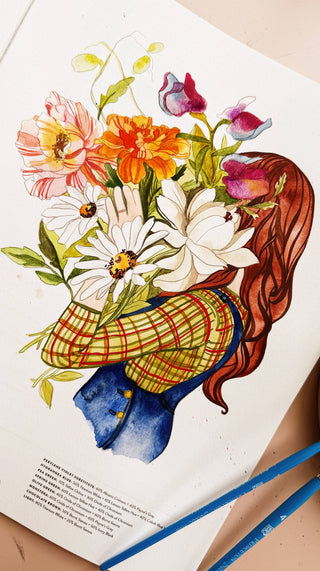 Watercolor Workbook | Café in Bloom