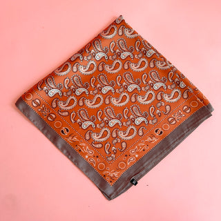Vintage Paisley Satin Square Scarf
