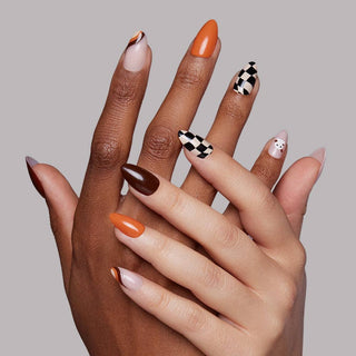 Fall Boo Press-On Nails | Short Almond