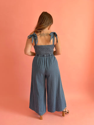 Salty Cowgirl Denim Jumpsuit