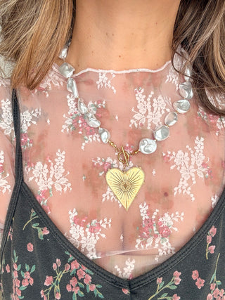 Starburst Pearl Chain Necklace