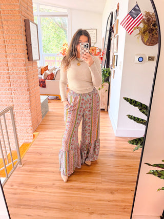 Green Ruffle Palooza Pants