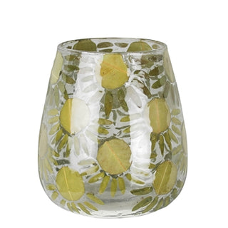Sunnie Leaves Glass Hurricane