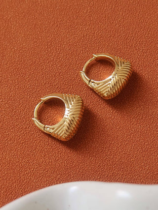 Rhea Textured Hoop Earrings