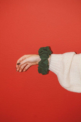 Jumbo Forest Green Scrunchie