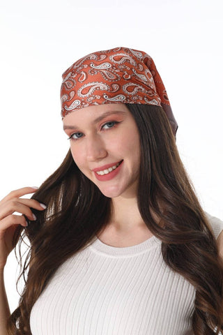 Vintage Paisley Satin Square Scarf