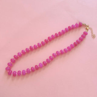 Pink Punch Beaded Necklace