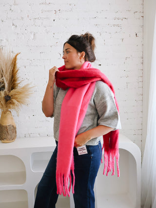 Oversized Scarf - Pink