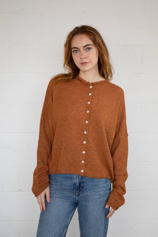 The Perfect Piper Cardigan - Rust