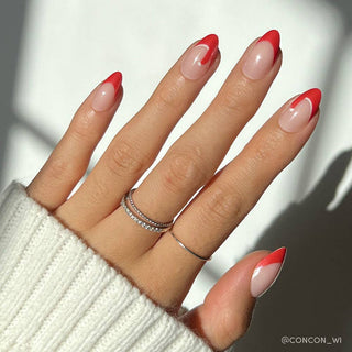 Mrs. Claus Press-On Nails | Short Almond