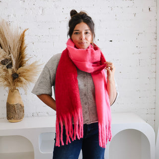 Oversized Scarf - Pink