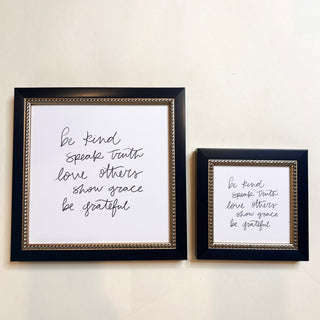 Be Kind Framed Wall Art