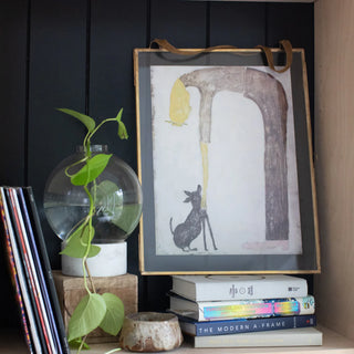 Glass & Brass Hanging Picture Frame 14.5" x 19"