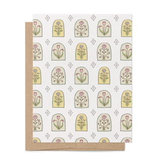 Window Boxes Blank Greeting Card