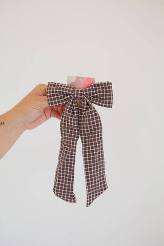 Highland Gingham Bow Barrette