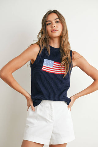 All American Sleeveless Sweater