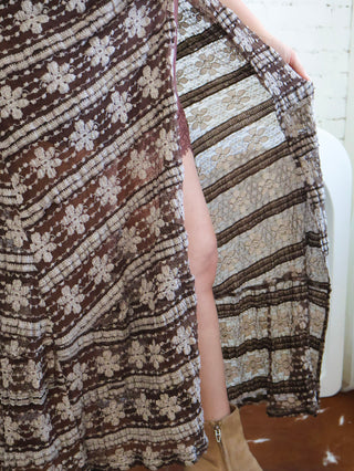 Ella Brown Contrast Duster