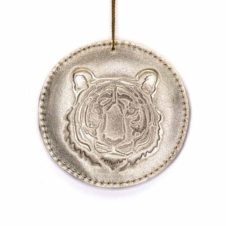 Embossed Leather Bengal Tiger Ornament