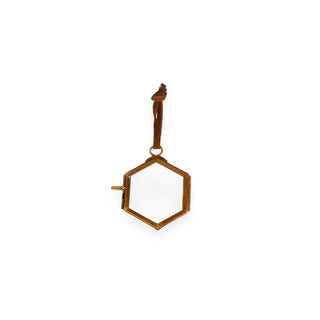 Mini Glass & Brass Hexagon 2" x 2"