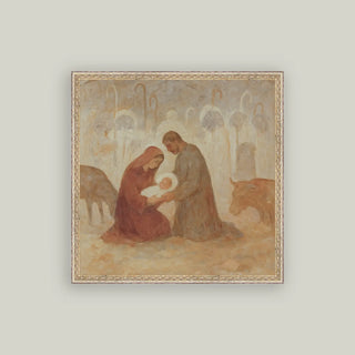 The Birth of Christ Nativity Framed Wall Art