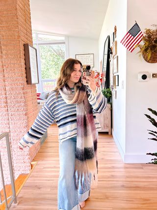 Oversized Scarf - Brown
