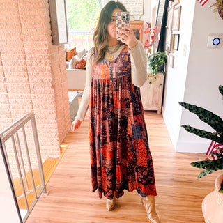 Sleeveless Patchwork Print Wide Leg Romper