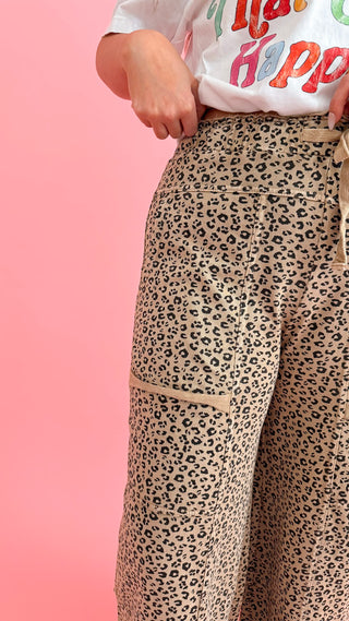 Jasper Cargo Pants - Leopard