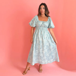 Floral Baby Blue Dress