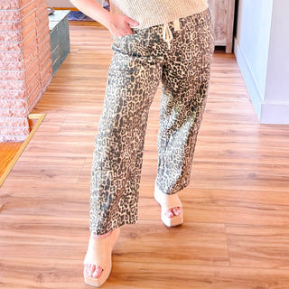 Leopard Print Cargo Pants