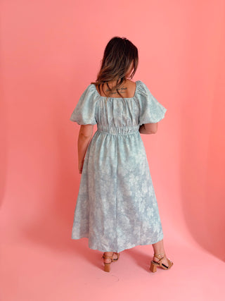 Floral Baby Blue Dress