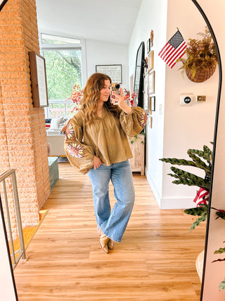 Quincy Striped Peasant Blouse