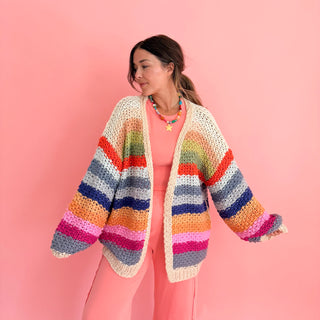 Maisie Multi-Colored Cardigan- Rainbow