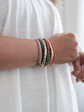 Color Party Beaded 10 Strand Stretch Bracelet Set