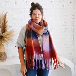 Oversized Scarf - Red